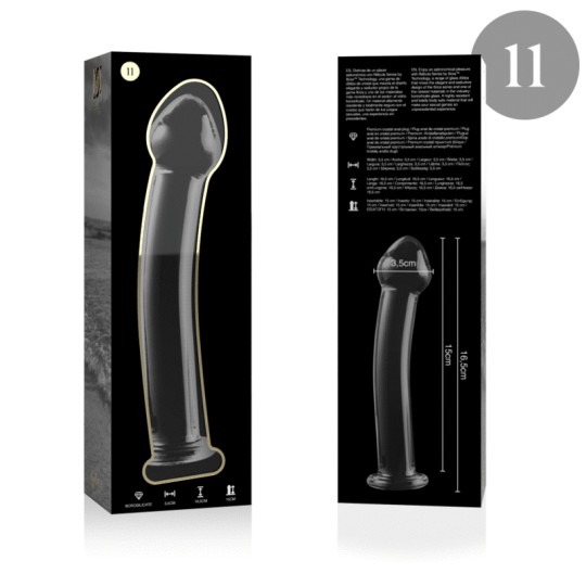 NEBULA SERIES BY IBIZA - MODELL 11 DILDO BOROSILIKATGLAS KLAR 16 CM -O- 3 CM