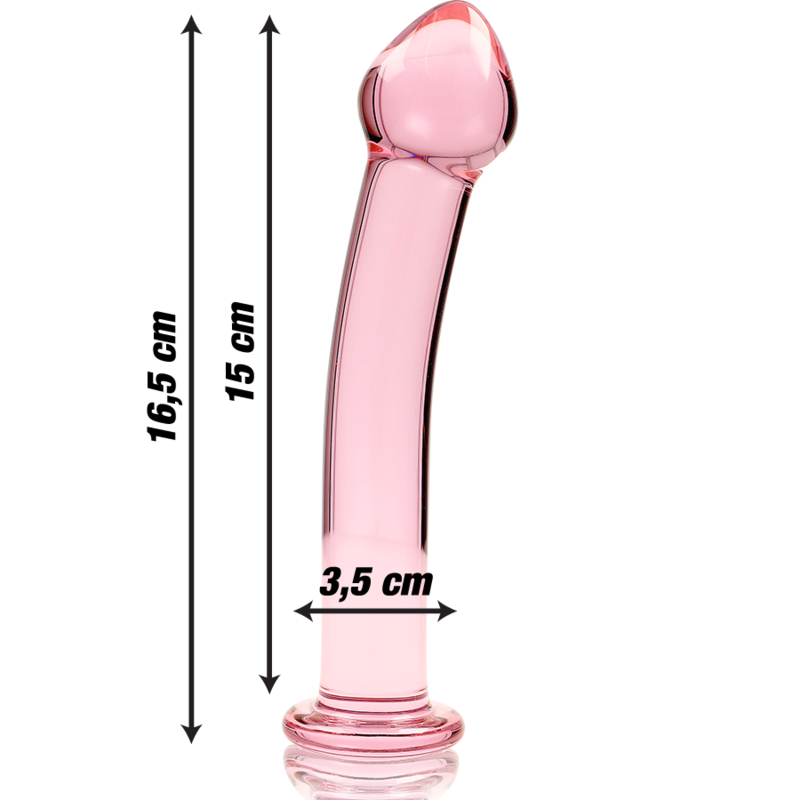 NEBULA SERIES BY IBIZA - MODELL 11 DILDO BOROSILIKATGLAS ROSA 16 CM -O- 3 CM