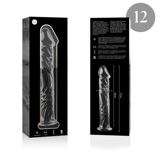 NEBULA SERIES BY IBIZA - MODELL 12 DILDO BOROSILIKATGLAS KLAR 17 CM -O- 3.5 CM
