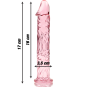 NEBULA SERIES BY IBIZA - MODELL 12 DILDO BOROSILIKATGLAS ROSA 17 CM -O- 3.5 CM