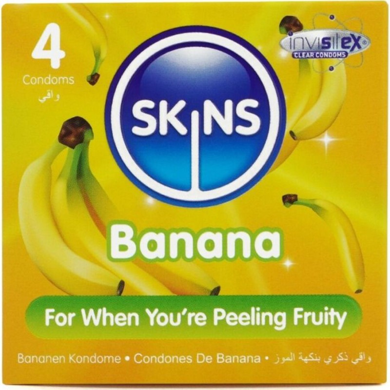 SKINS - BANANA PREMIUM KONDOME PACKUNG 4