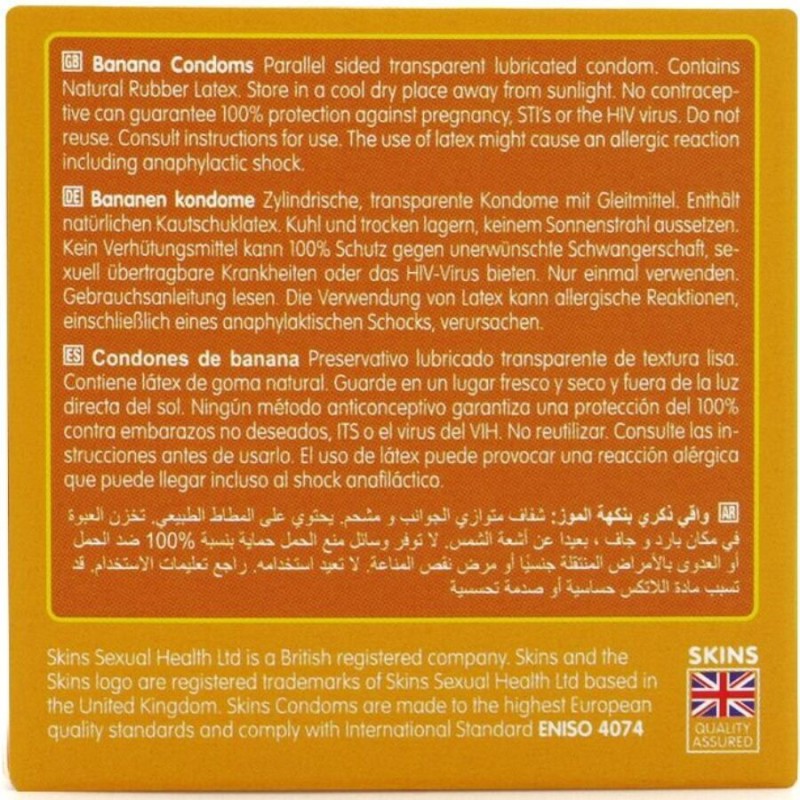 SKINS - BANANA PREMIUM KONDOME PACKUNG 4