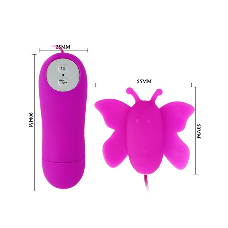BAILE - LOVE EGGS BUTTERFLY CLITORIS STIMULATOR 12 GESCHWINDIGKEITEN LILA FERNBEDIENUNG