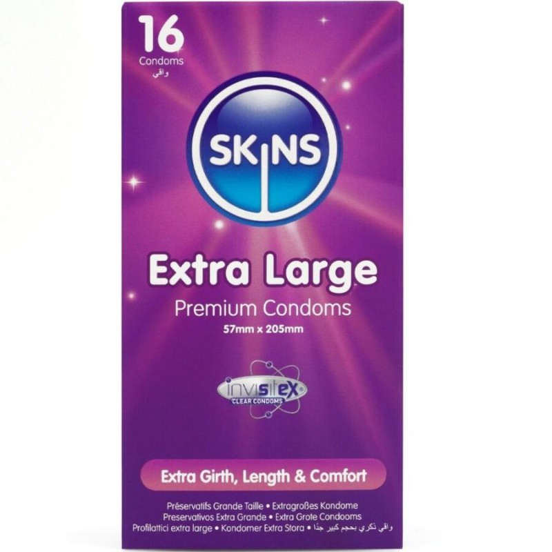 SKINS - EXTRA GROSSE PREMIUM-KONDOME PACKUNG 16