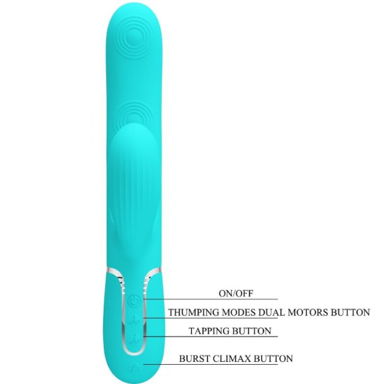 PRETTY LOVE - PERLITA MULTIFUNKTIONS-3-IN-1-G-PUNKT-VIBRATOR AQUA GRÜN PRETTY LOVE - PERLITA MULTIFUNKTIONS-3-IN-1-G-PUNKT-VIBRATOR AQUA GRÜN