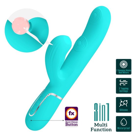 PRETTY LOVE - PERLITA MULTIFUNKTIONS-3-IN-1-G-PUNKT-VIBRATOR AQUA GRÜN PRETTY LOVE - PERLITA MULTIFUNKTIONS-3-IN-1-G-PUNKT-VIBRATOR AQUA GRÜN