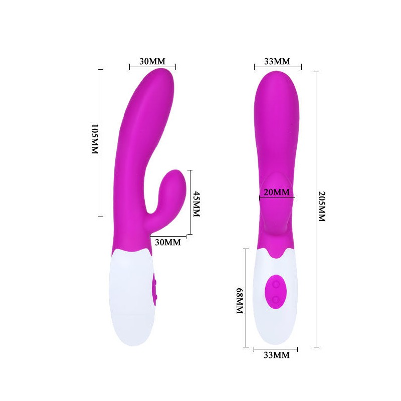 PRETTY LOVE - FLIRTATION ALVIS VIBRATOR MIT KLITORIS-STIMULATOR