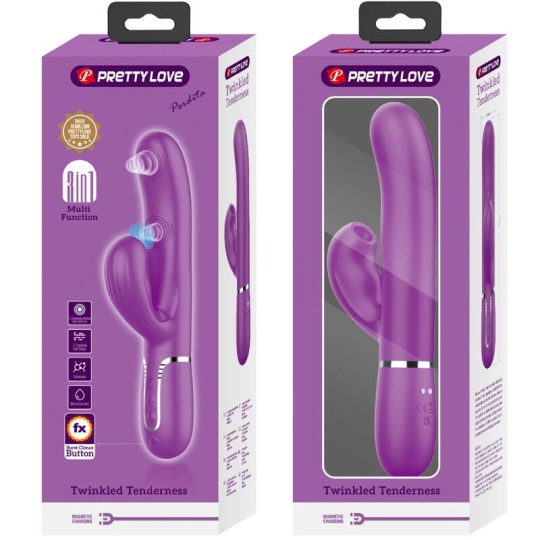 PRETTY LOVE - PERLITA 3 IN 1 MULTIFUNKTIONS-RABBIT-VIBRATOR LILA