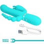 PRETTY LOVE - CAMMY 4 IN 1 MULTIFUNKTIONS-DREIFACHER RABBIT-VIBRATOR BLAU