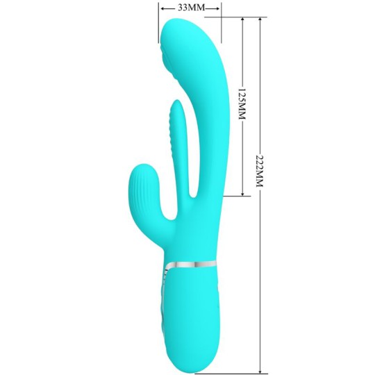PRETTY LOVE - SHANIA TRIPLE RABBIT MULTIFUNKTIONSVIBRATOR 3 IN 1 BLAU PRETTY LOVE - SHANIA TRIPLE RABBIT MULTIFUNKTIONSVIBRATOR 3 IN 1 BLAU