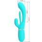PRETTY LOVE - SHANIA TRIPLE RABBIT MULTIFUNKTIONSVIBRATOR 3 IN 1 BLAU