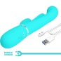 PRETTY LOVE - SHANIA TRIPLE RABBIT MULTIFUNKTIONSVIBRATOR 3 IN 1 BLAU