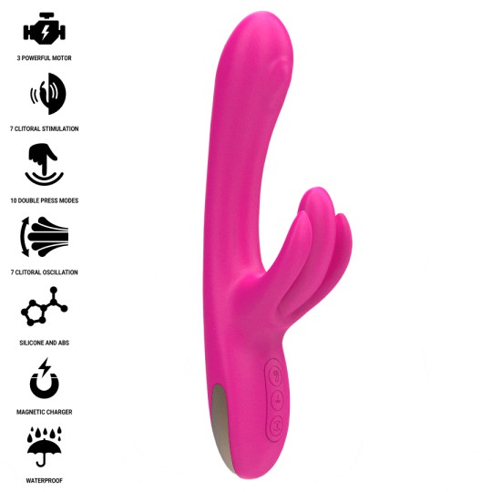 INTENSE - BRITNEY MULTIFUNKTIONS-RABBIT-VIBRATOR 23 CM ROSA