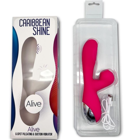 ALIVE - CARIBBEAN SHINE VIBRATOR & SAUGNÄPFE PINK