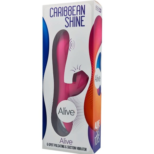 ALIVE - CARIBBEAN SHINE VIBRATOR & SAUGNÄPFE PINK