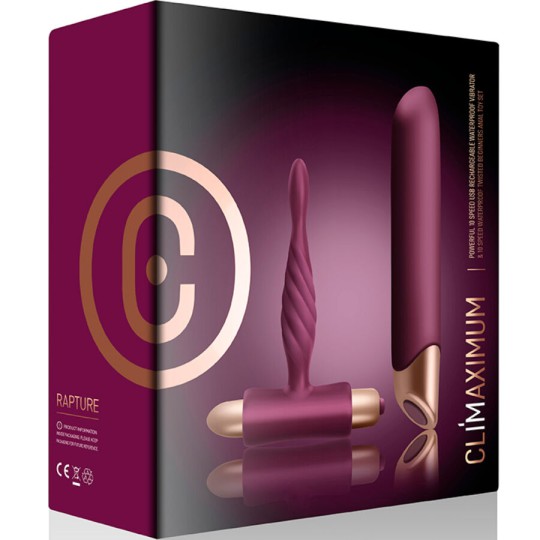 CLIMAXIMUM - RAPTURE KIT VIBRATOR CLASSIC + ANFÄNGER-ANALPLUG