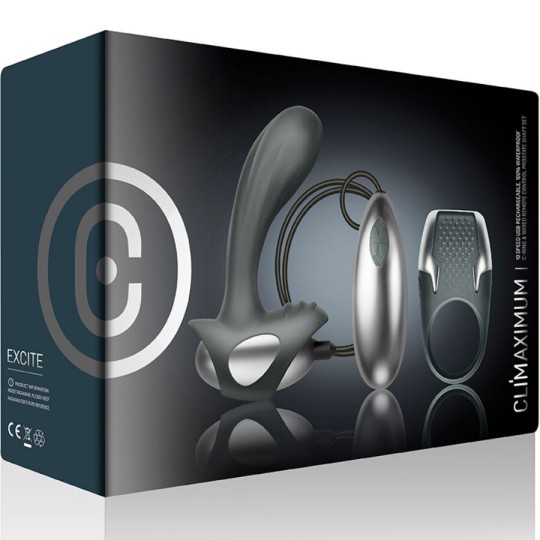 CLIMAXIMUM - EXCITE KIT COCK RING + DRAHT-PROSTATAMASSAGEGERÄT