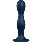SATISFYER - DOUBLE BALL-R SILIKONDILDO BLAU