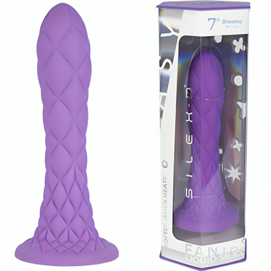 SILEXD - DREAMY DILDO FANTASY FLÜSSIGSILIKON THERMOREAKTIV VIOLETT 18,5 CM