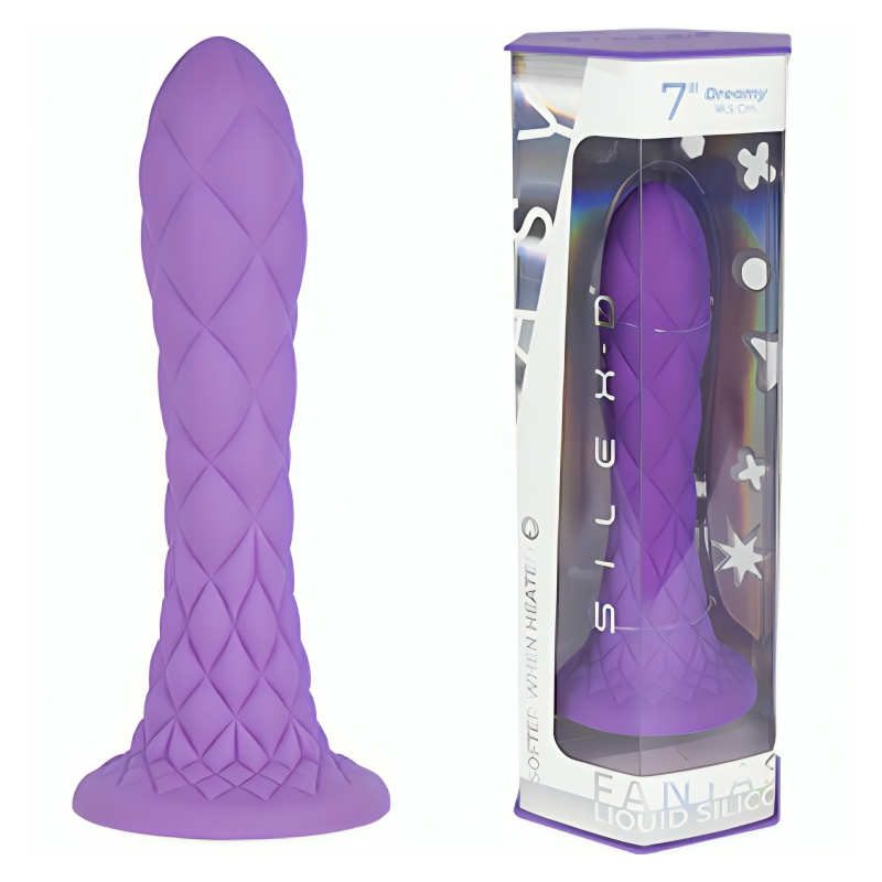 SILEXD - DREAMY DILDO FANTASY FLÜSSIGSILIKON THERMOREAKTIV VIOLETT 18,5 CM