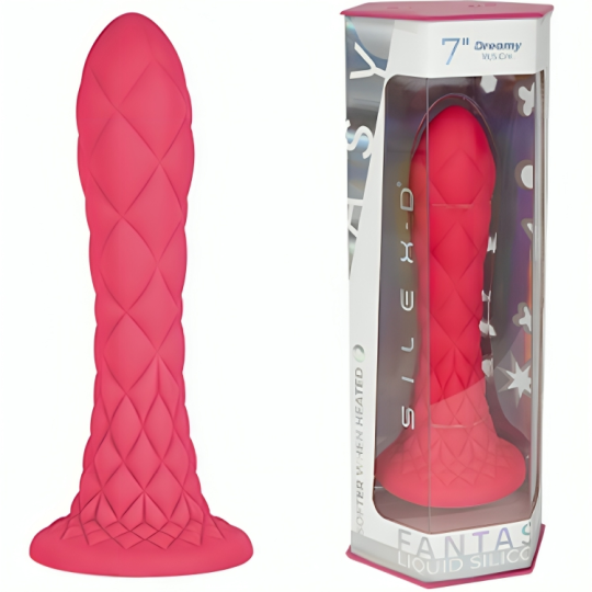 SILEXD - DREAMY DILDO FANTASY FLÜSSIGSILIKON THERMOREAKTIV FUCHSIA 18,5 CM