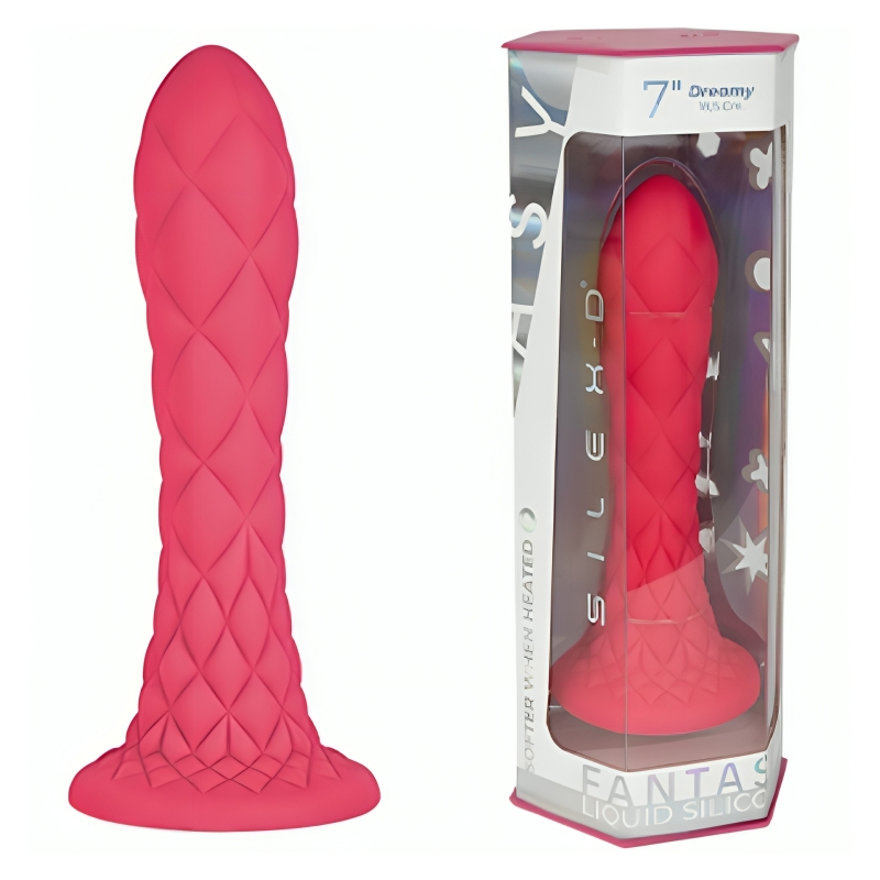 SILEXD - DREAMY DILDO FANTASY FLÜSSIGSILIKON THERMOREAKTIV FUCHSIA 18,5 CM