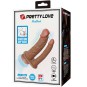 PRETTY LOVE - HULBERT DOPPELTER REALISTISCHER DILDO MIT VIBRATION MULATO