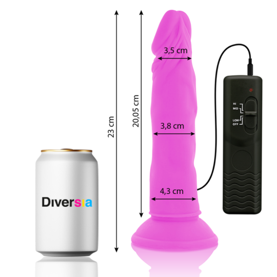 DIVERSIA - FLEXIBLER VIBRIERENDER DILDO LILA 23 CM -O- 4.3 CM DIVERSIA - FLEXIBLER VIBRIERENDER DILDO LILA 23 CM -O- 4.3 CM