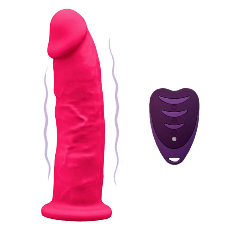 SILEXD - REALISTISCHER PENIS MODELL 2 ROSA + FERNBEDIENUNG LRS 17 CM
