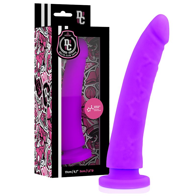 DELTA CLUB - TOYS LILA DILDO MEDIZINISCHES SILIKON 17 CM -O- 3 CM