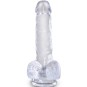 KING COCK - CLEAR REALISTISCHER PENIS MIT EIEREN 13.5 CM TRANSPARENT