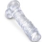 KING COCK - CLEAR REALISTISCHER PENIS MIT EIEREN 16.5 CM TRANSPARENT