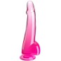 KING COCK - CLEAR DILDO MIT HODEN 19 CM ROSA
